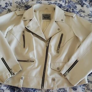 Cream Moto Jacket